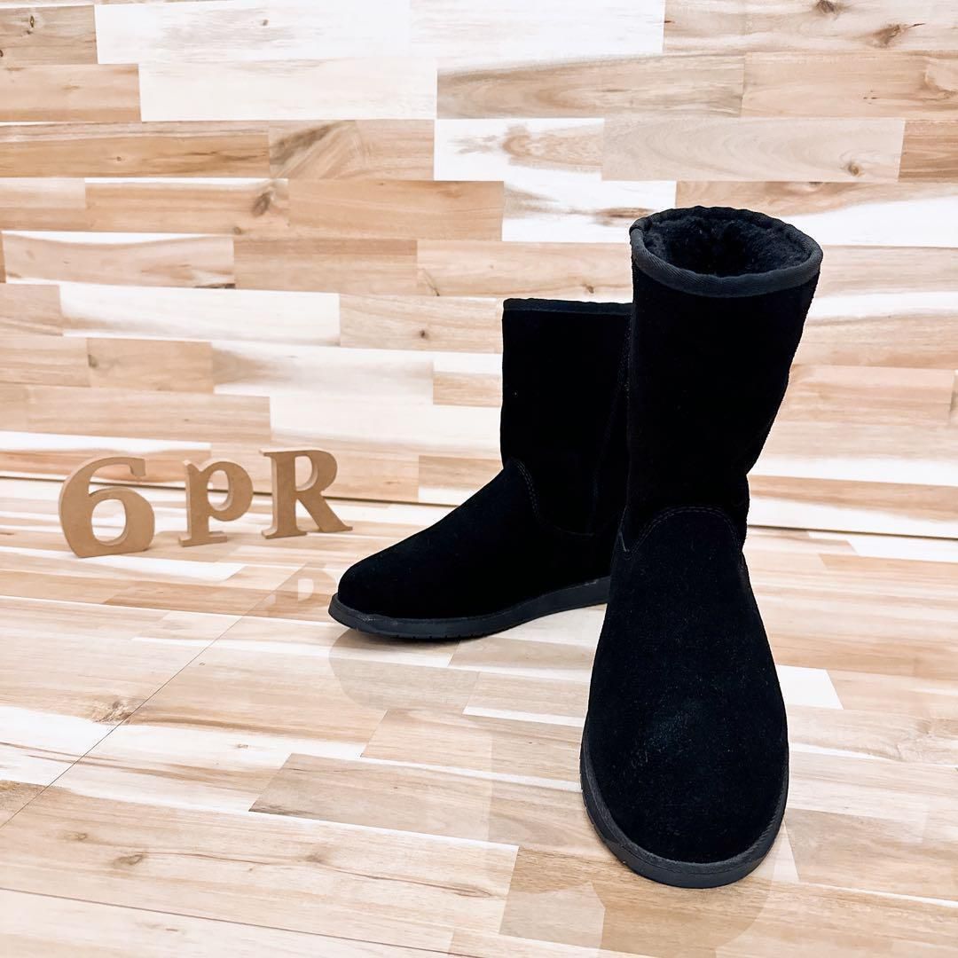 エミュー EMU ムートンブーツ SPINDLEスピンドル ロー 27 0 黒