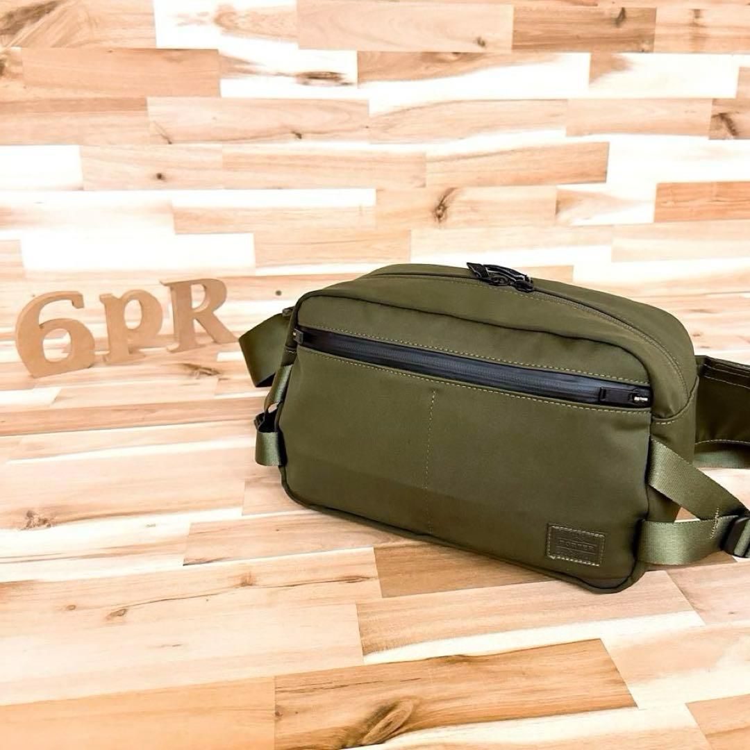 ポーター×ビューティー-ユース 別注 シティ ボディバッグ カーキ