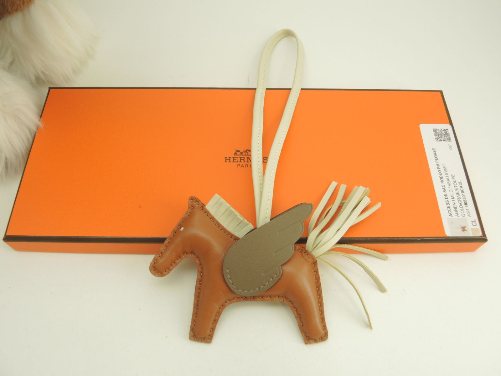 エルメス ロデオPMペガサス アニューミロ クレ茶エトープ バッグチャーム W 3