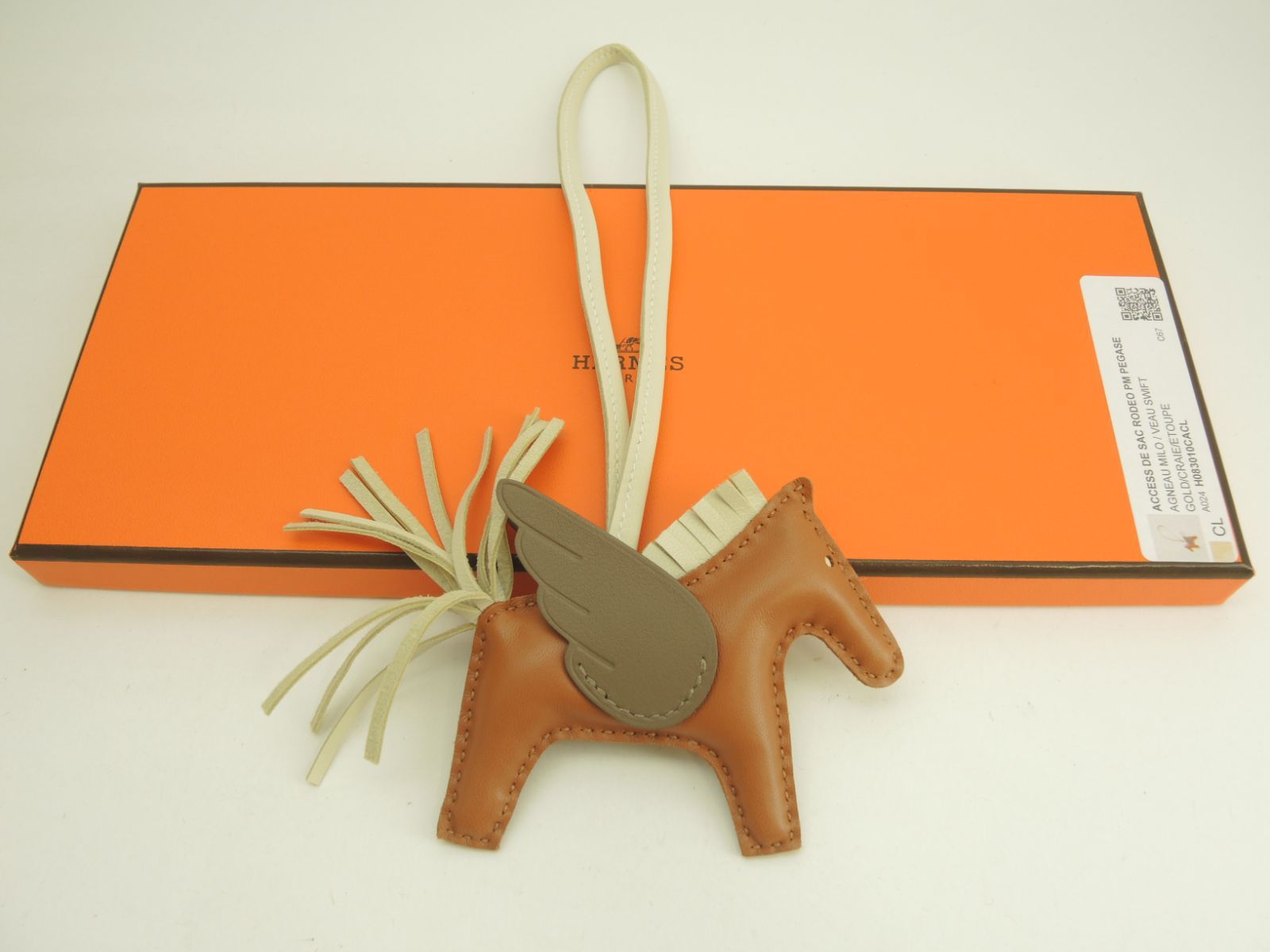 エルメス ロデオPMペガサス アニューミロ クレ茶エトープ バッグチャーム W 3