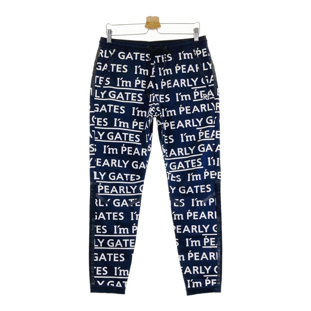 サイズ 5 PEARLY GATES パーリーゲイツ ストレッチパンツ 総柄 ネイビー系 240003001863 ゴルフウェア メンズ ストスト