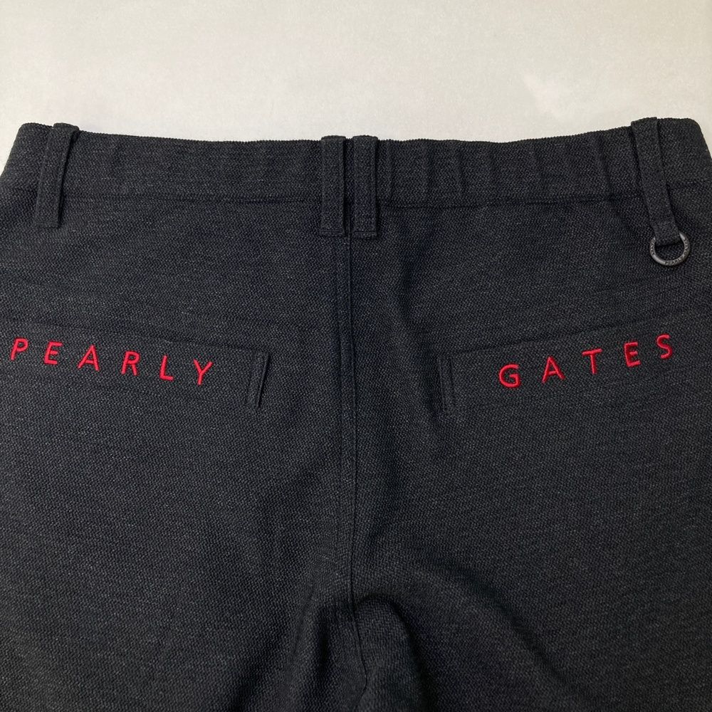 サイズ：4 PEARLY GATES パーリーゲイツ ロゴ刺繍パンツ グレー系