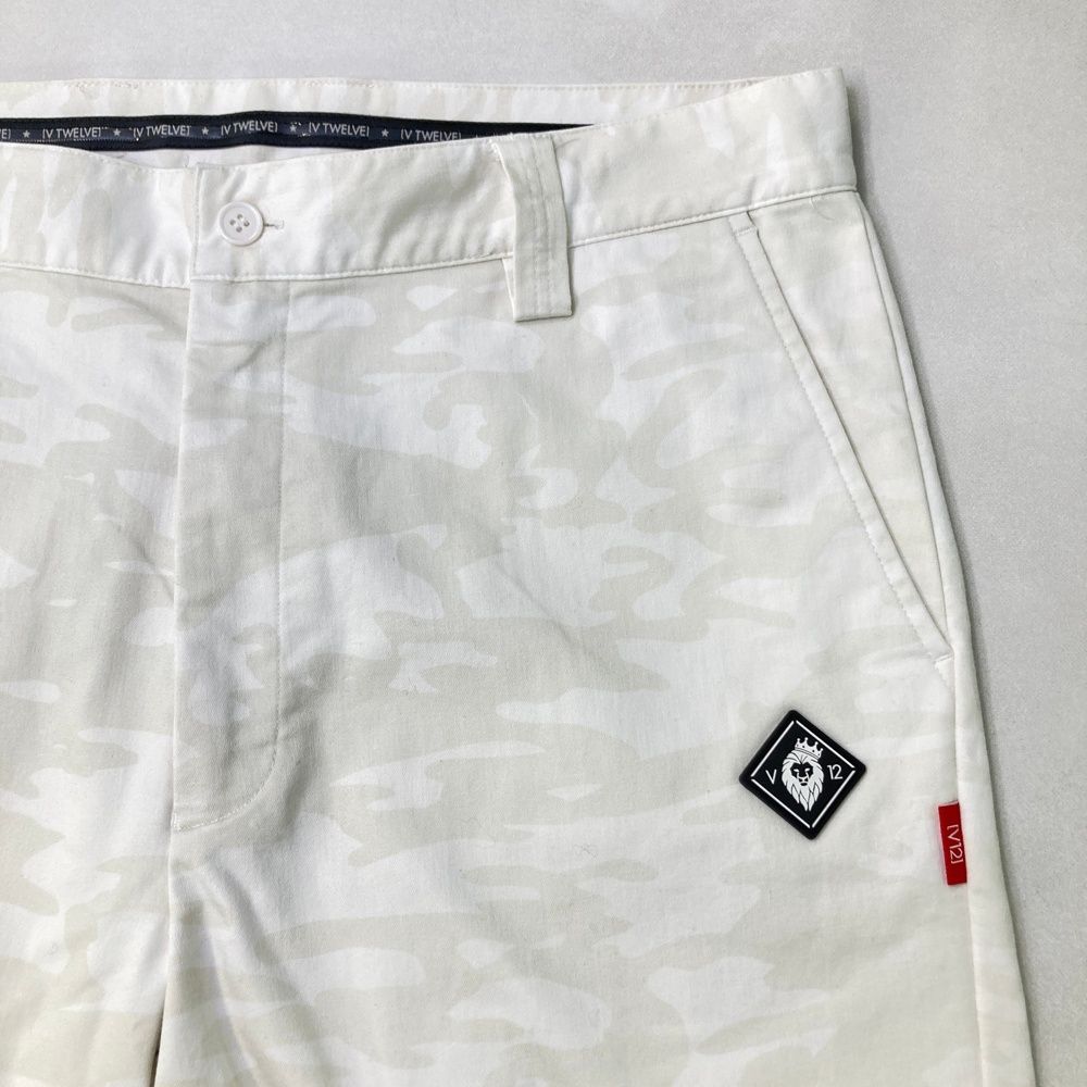 サイズ：XL V12 ヴィトゥエルヴ ストレッチパンツ カモフラ柄 ホワイト