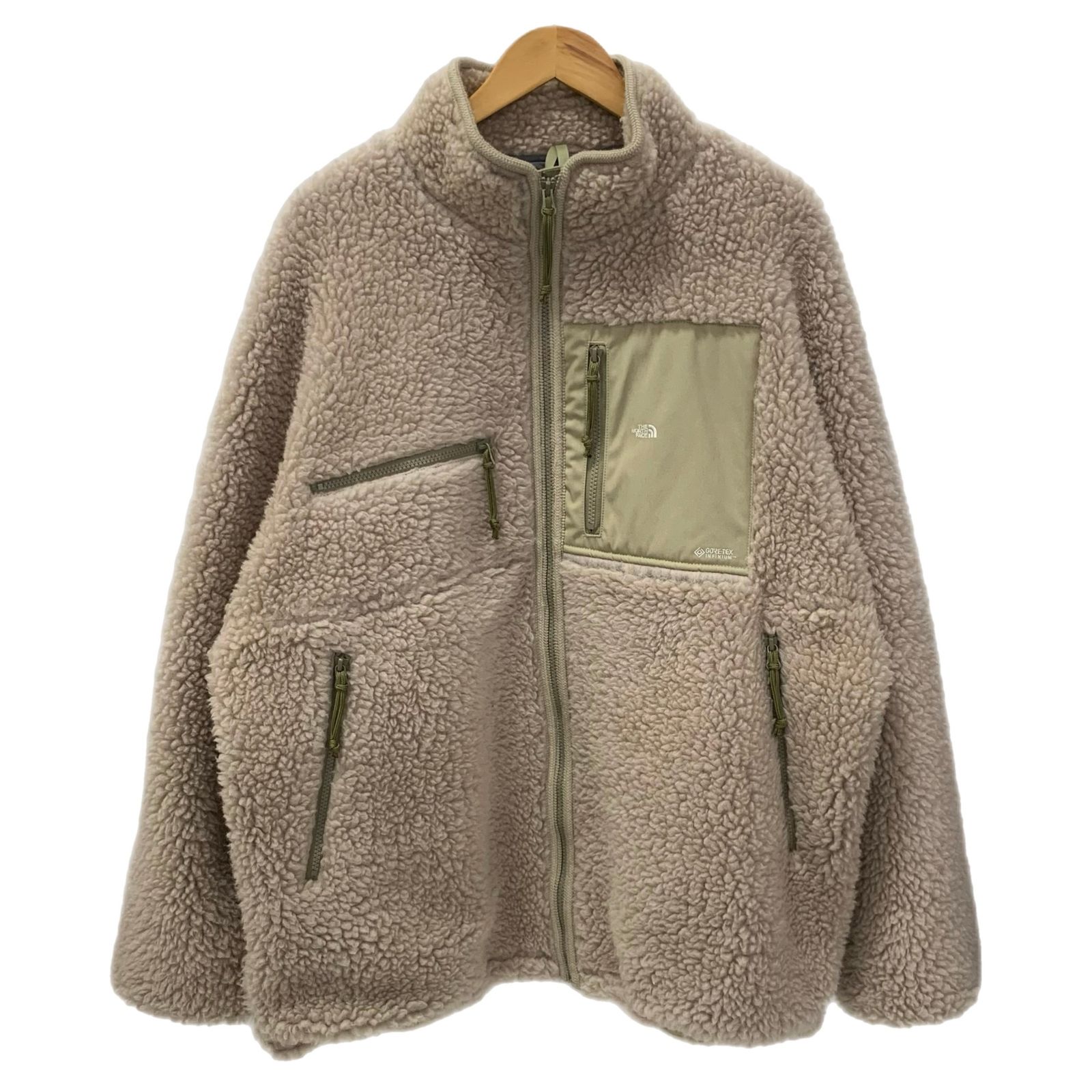 ノースフェイス THE NORTH FACE パープルレーベル PURPLE LABEL ウール ボア フリース フィルドジャケット NA 2252 N ベージュ XLサイズ 201 MT-4740