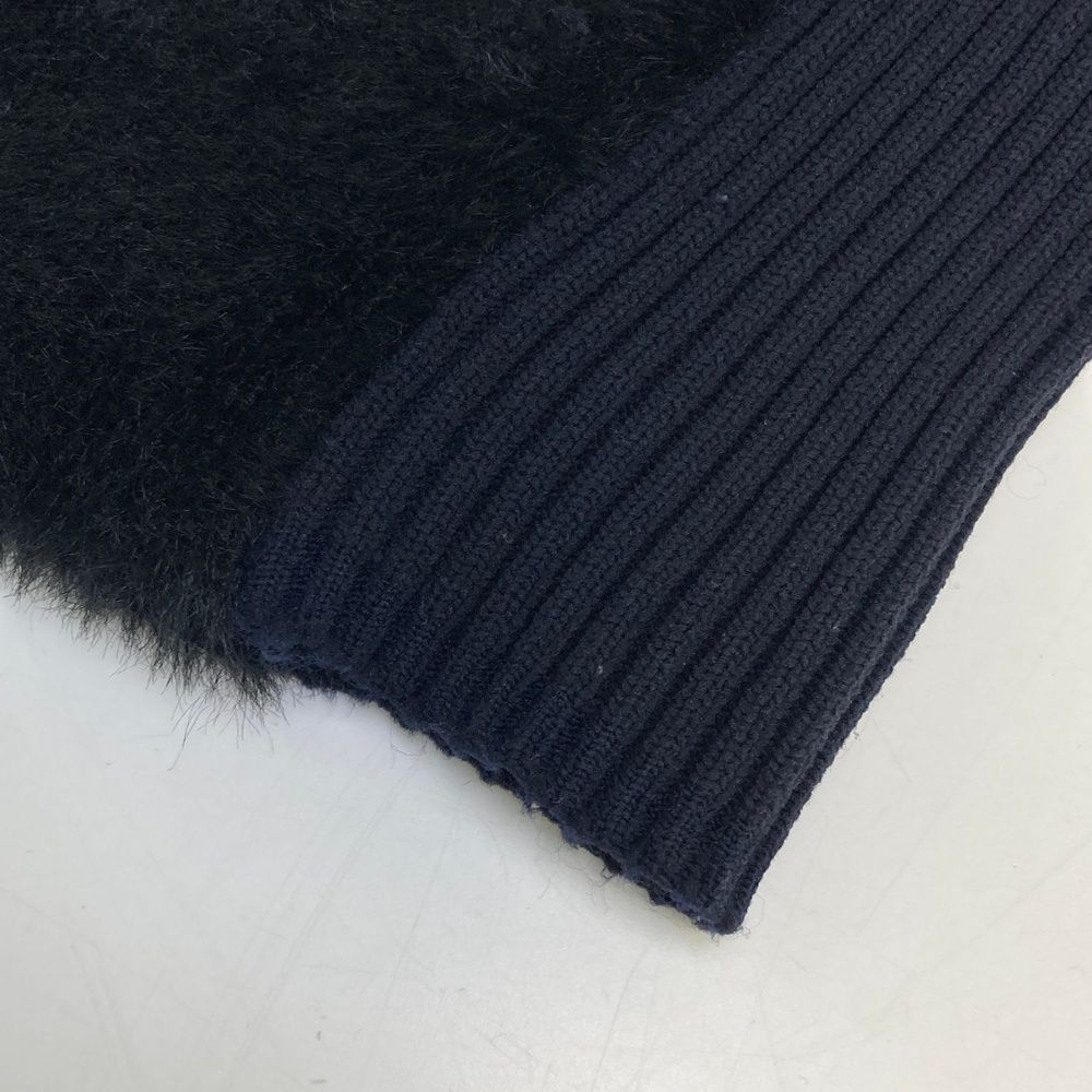  サイズ 0 PEARLY GATES パーリーゲイツ ハイネック シャギー ニットセーター ボーダー柄 ホワイト系 ゴルフウェア レディース ストスト セーター トレーナー レディースウェア