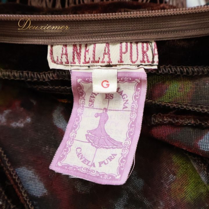 フラメンコ 衣装 ワンピース ドレス ベロア フレコ フリンジ 赤 黒