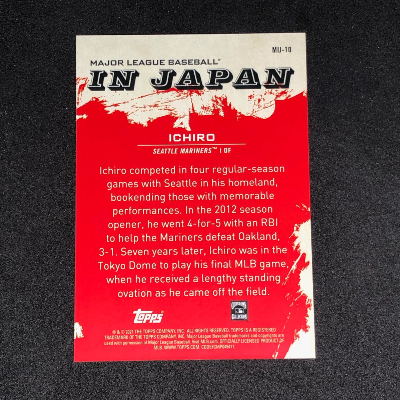 Ichiro / イチロー 2021 Topps Japan Edition MLB in Japan #MIJ-10