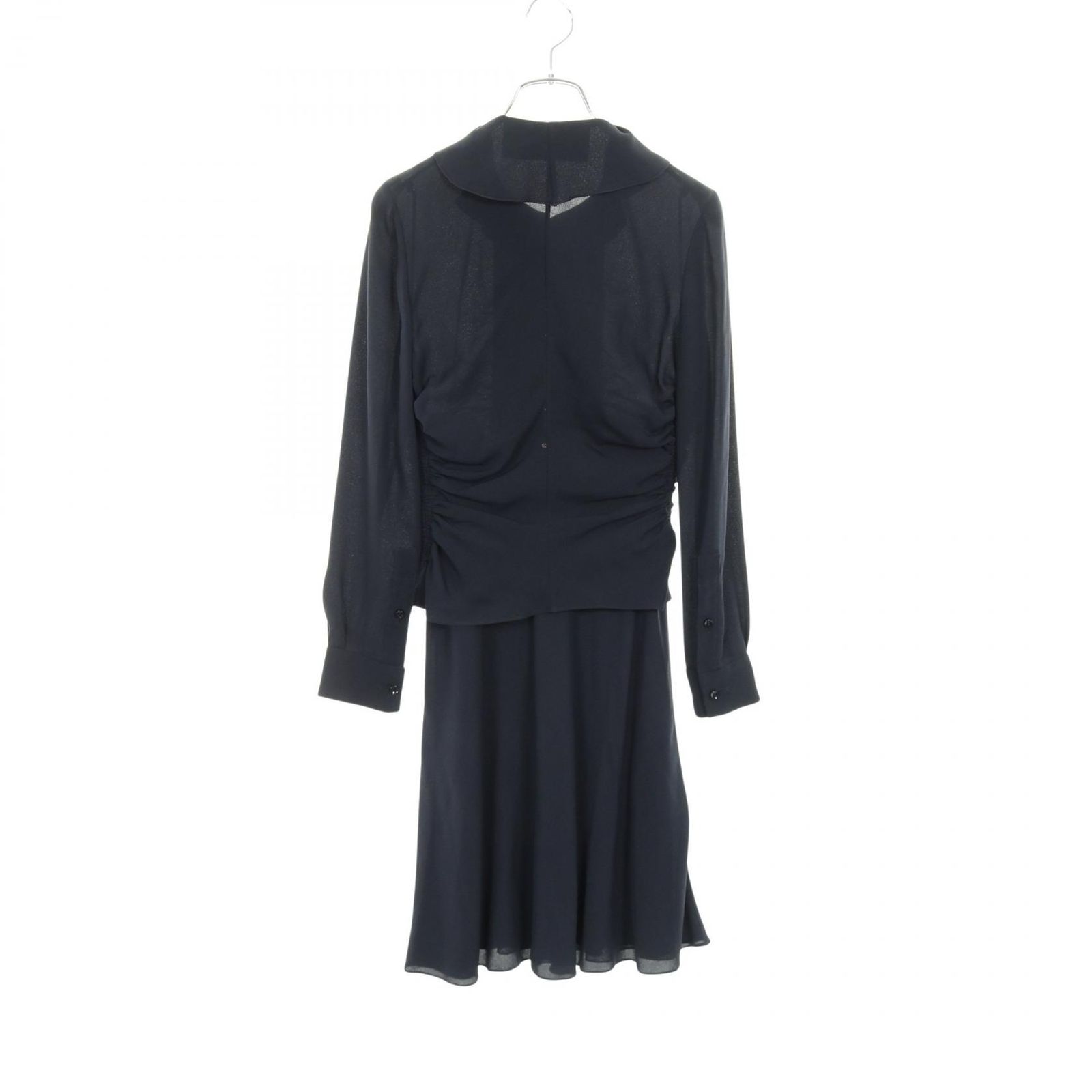 ヴァレンチノ Valentino スーツ セットアップ ブラウス スカート P36200760 ネイビー シルク セットアップ ブラウス スカート レディース Used B