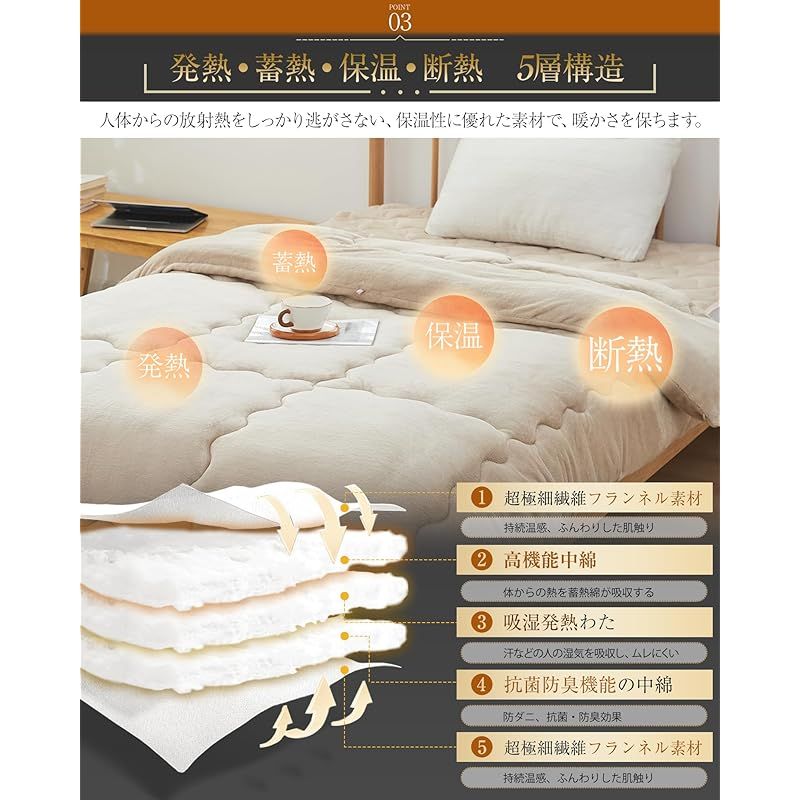 ☆注目商品☆Housecover 掛け布団 シングル 冬用 暖かい 5層構造