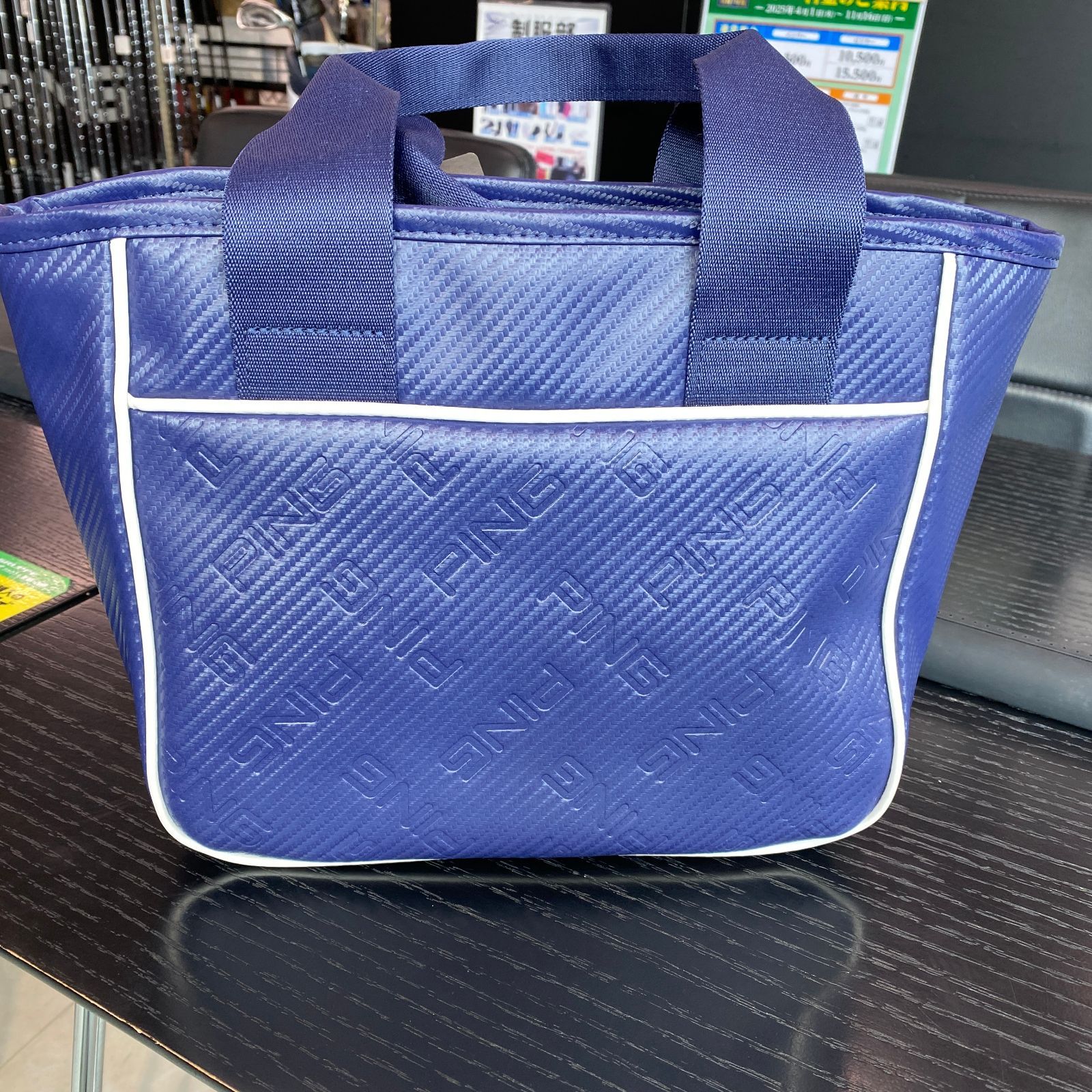 PING ラウンド トートバッグ/2024 秋冬モデル/ネイビー PING ラウンド トートバッグ/2024 秋冬モデル/ネイビー