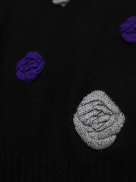 08Aボンボンカメリア付カシミア混ニット