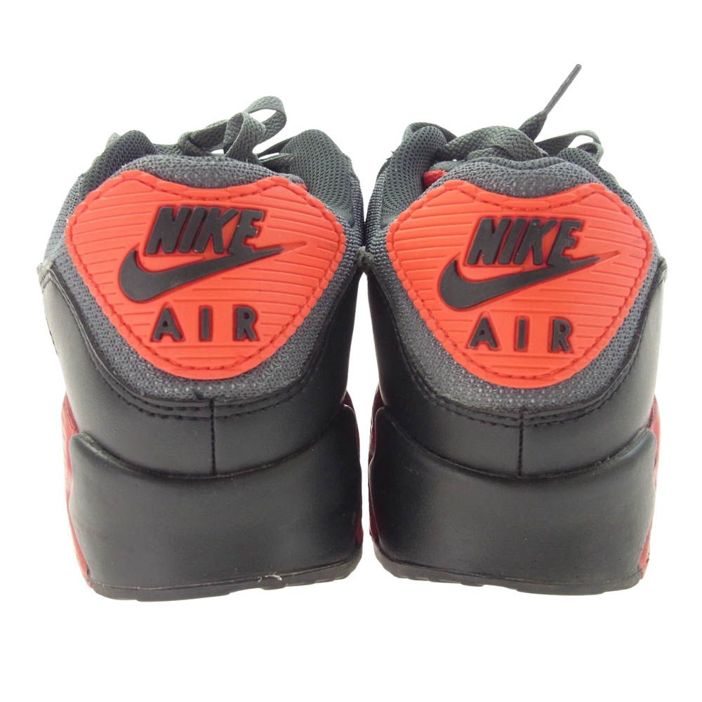 NIKE ナイキ DM0029-007 Air Max 90 Black Iron Grey Fire Red エアマックス90  ブラック アイアングレー ファイヤーレッド スニーカー グレー系 27cm【中古】