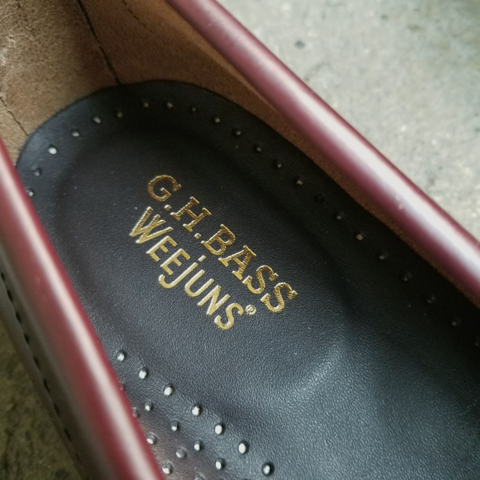  G.H.BASS WEEJUNS 11010 H LARSON WINE ジーエイチバス ウィージャンズ ラーソン ローファー ワインレッド UK 7.5 ローファー ブーツ 革靴