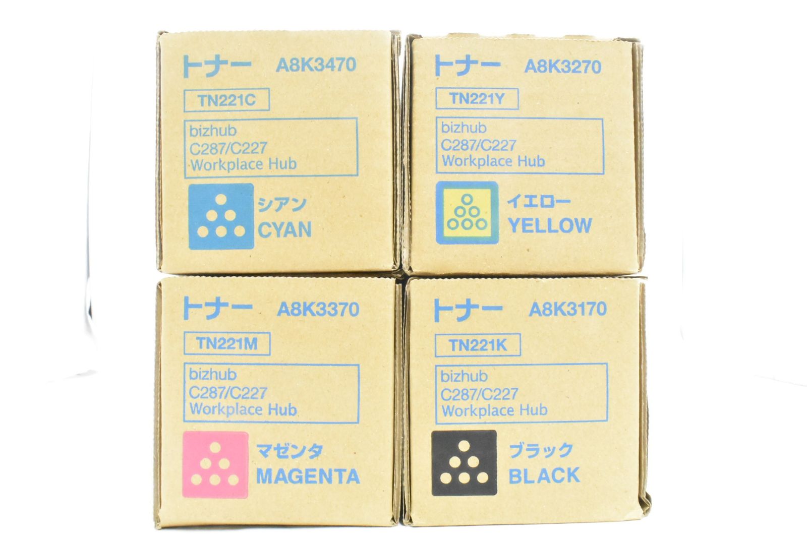 コニカミノルタ トナー TN 221 シアン マゼンタ イエロー ブラック KONICA MINOLTA D N 04 byebye