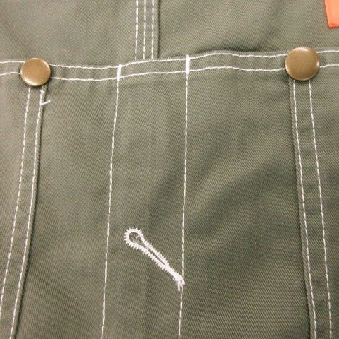 ユニバーサルオーバーオール UNIVERSAL OVERALL オーバーオール サロペット パンツ ワイド ワーク ペインター ロゴ M 緑 カーキ AO13 GY01 MERCADOAVALIA_COM_BR