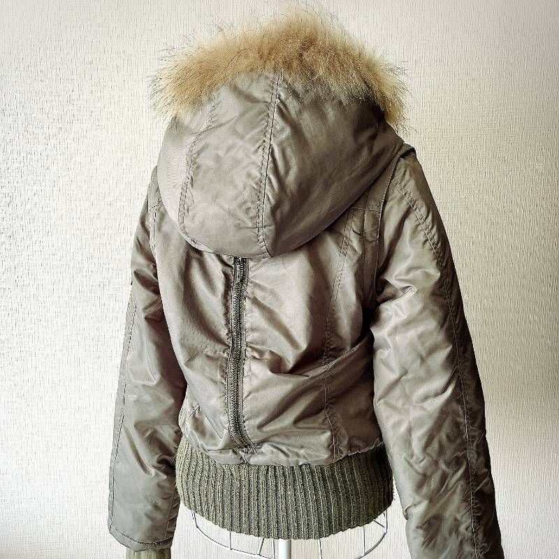 archive 　ミリタリー　N-2B　シープスキンファー　黒　短丈　Y2K TYPE N2-B ファー付き フライトジャケット 短丈 y2k archive - メルカリ