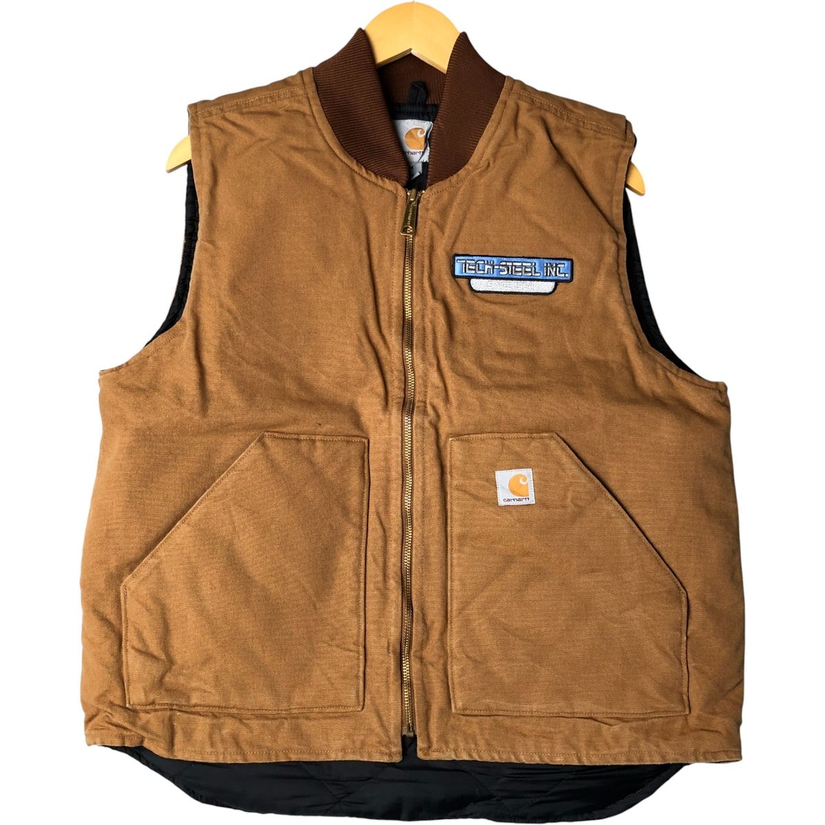 古着 カーハート Carhartt クラシックベスト 中綿入り ダックベスト 