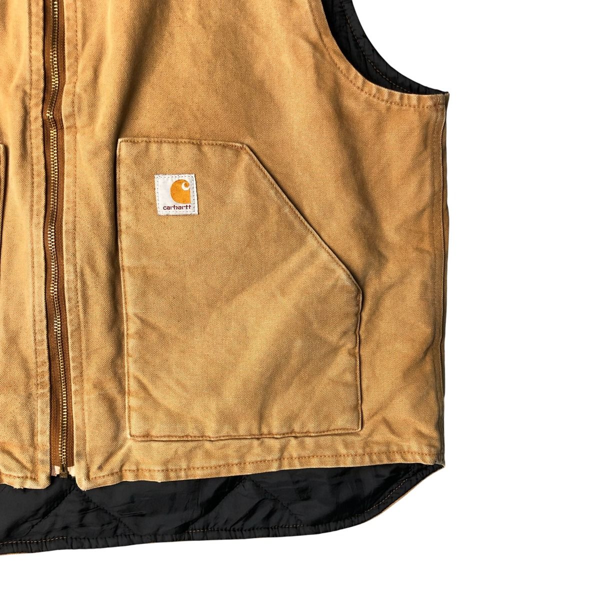 古着 カーハート Carhartt クラシックベスト 中綿入り ダックベスト 