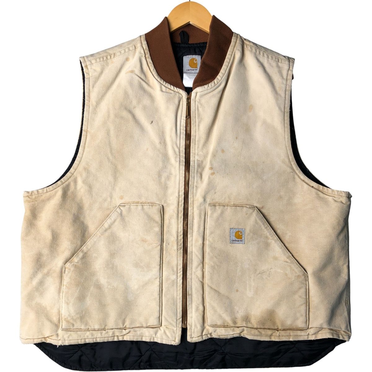 カーハート　クラシックベスト　S carhartt - 古着 カーハート Carhartt クラシックベスト 中綿入り