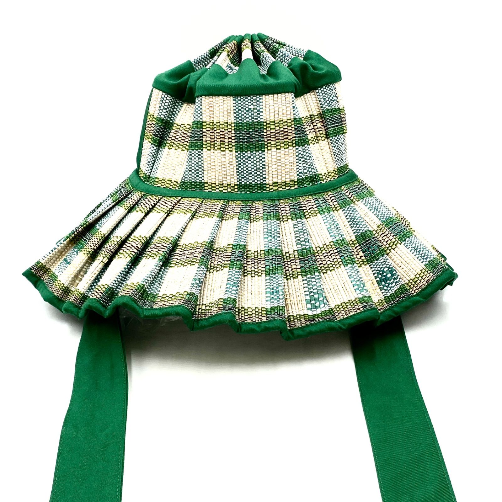 LORNA MURRAY ローナマーレイ ストローハット バケットハット グリーン Mサイズ