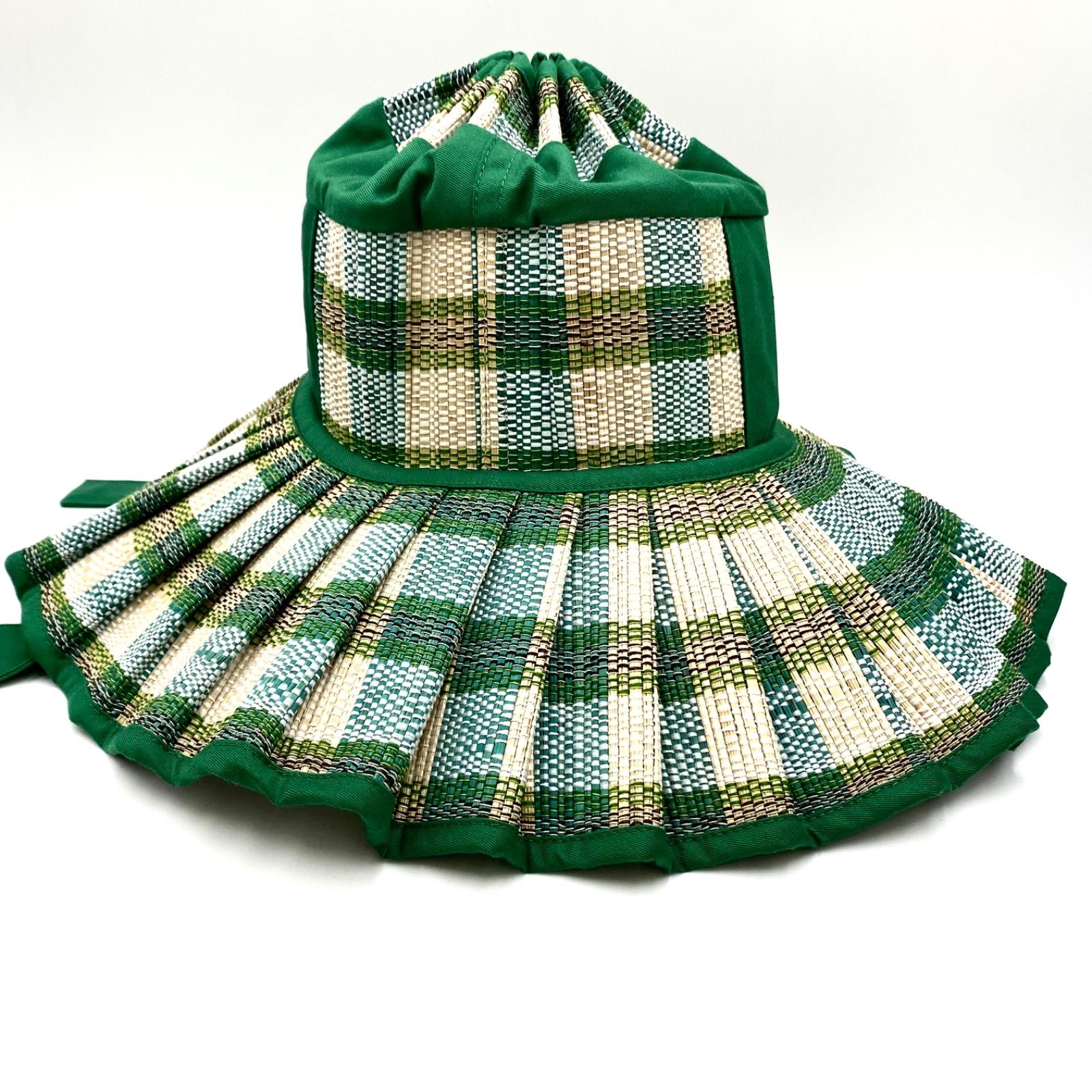 LORNA MURRAY ローナマーレイ ストローハット バケットハット グリーン