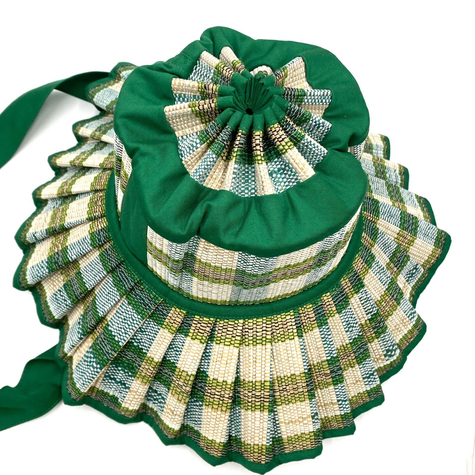 LORNA MURRAY ローナマーレイ ストローハット バケットハット グリーン