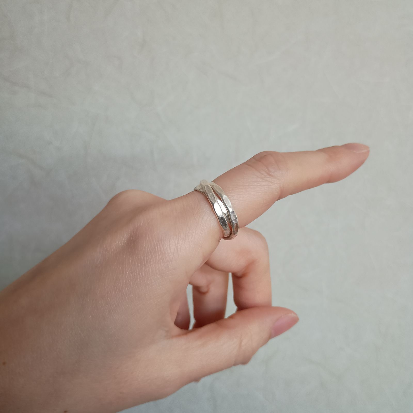 カレンシルバー リング karen silver ring カレン族 槌目3連[KN020