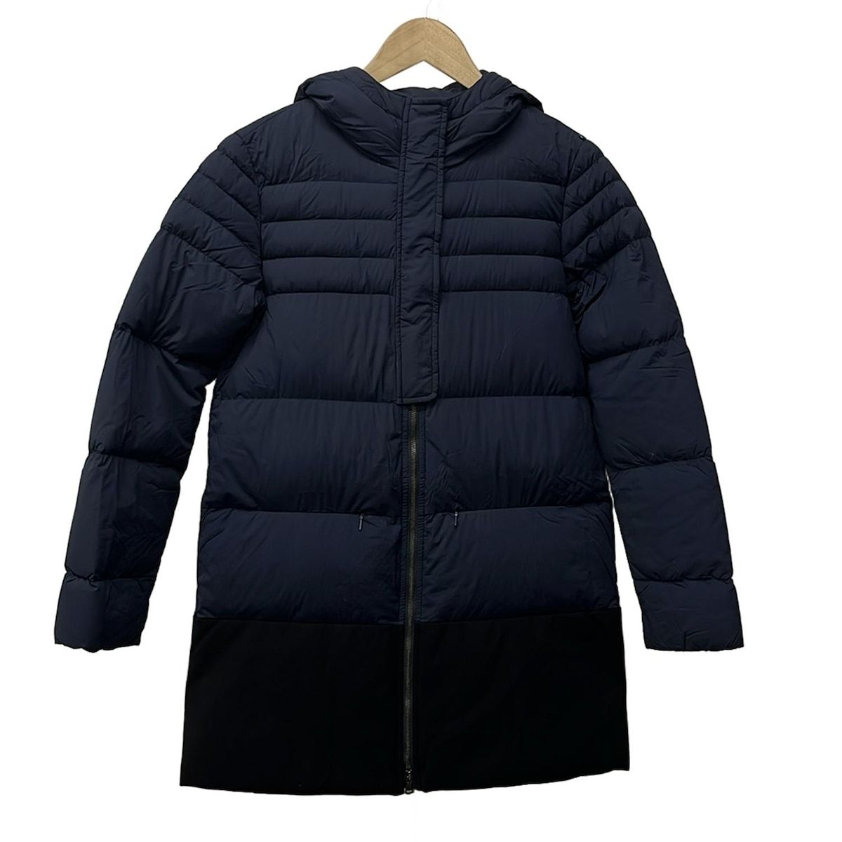 SPORTMAX CODE スポーツマックスコード ダウンコート サイズJ42 レディース - ネイビー×黒 長袖 ジップアップ 冬 品