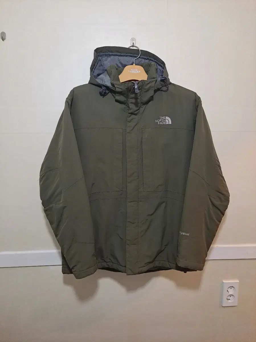 THE NORTH FACE ザノースフェイス ライナー 裏起毛 オリーブ HyVent ウィンドブレーカー ジャケット