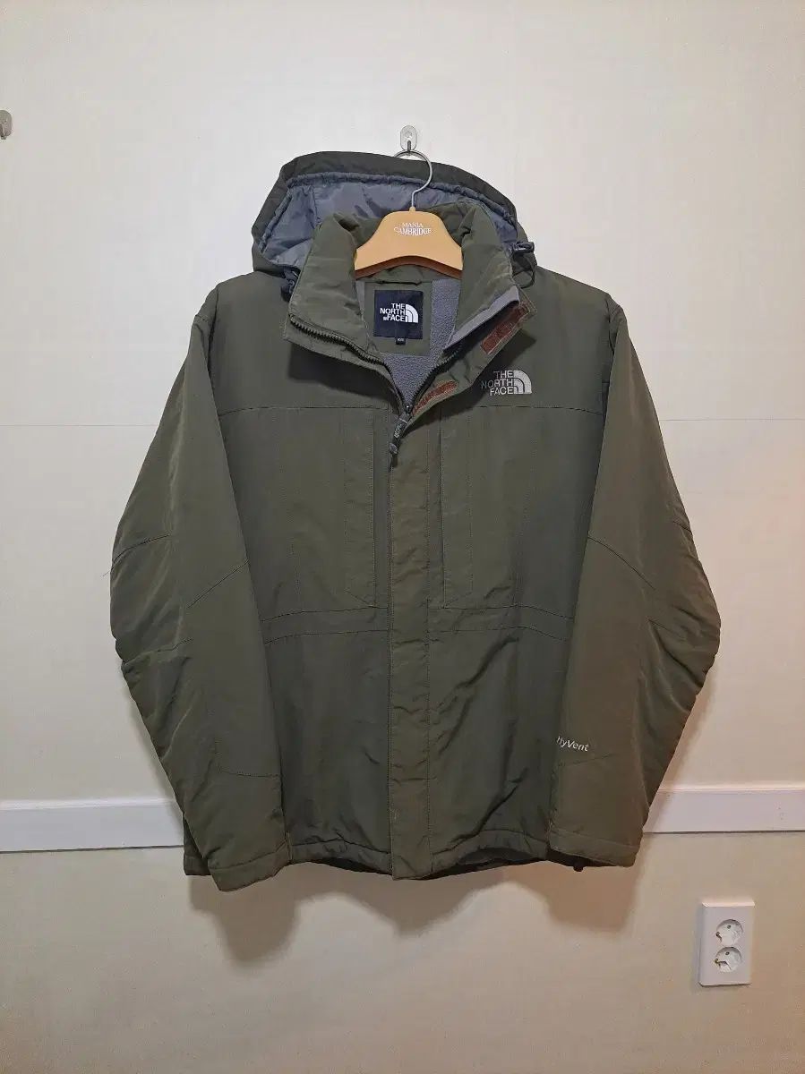 THE NORTH FACE ザノースフェイス ライナー 裏起毛 オリーブ HyVent ウィンドブレーカー ジャケット