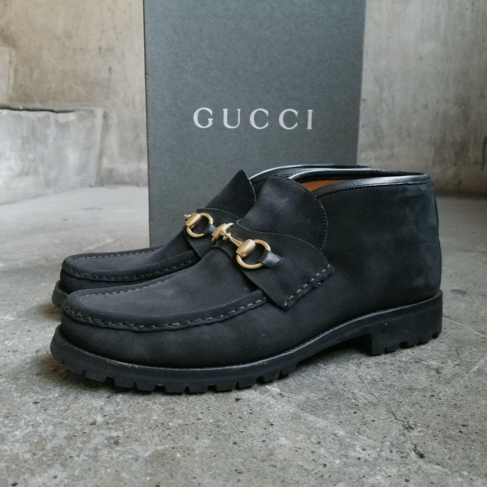 GUCCI ホースビット スエードチャッカ 9D グッチ