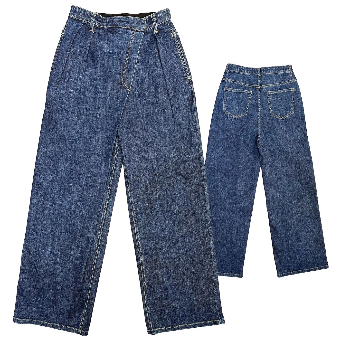  ラップデニムパンツ ワイド ストレッチ おしゃれ ブランド かわいい ジーンズ デニム レディース 大人カジュアル WJ 213 お取り寄せ その他 デニム ジーンズ