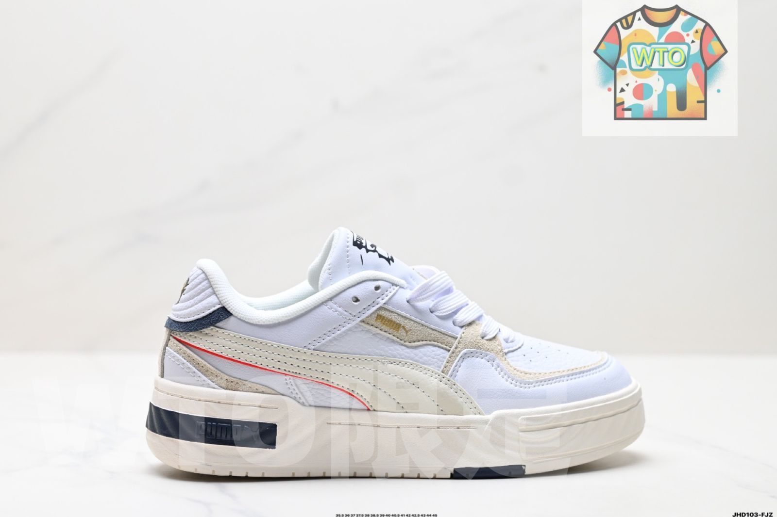 PUMA プーマ CA Pro Ripple レトロカジュアル クッション性 耐磨耗性 ロートップ スケートボードシューズ-WTO輸入1