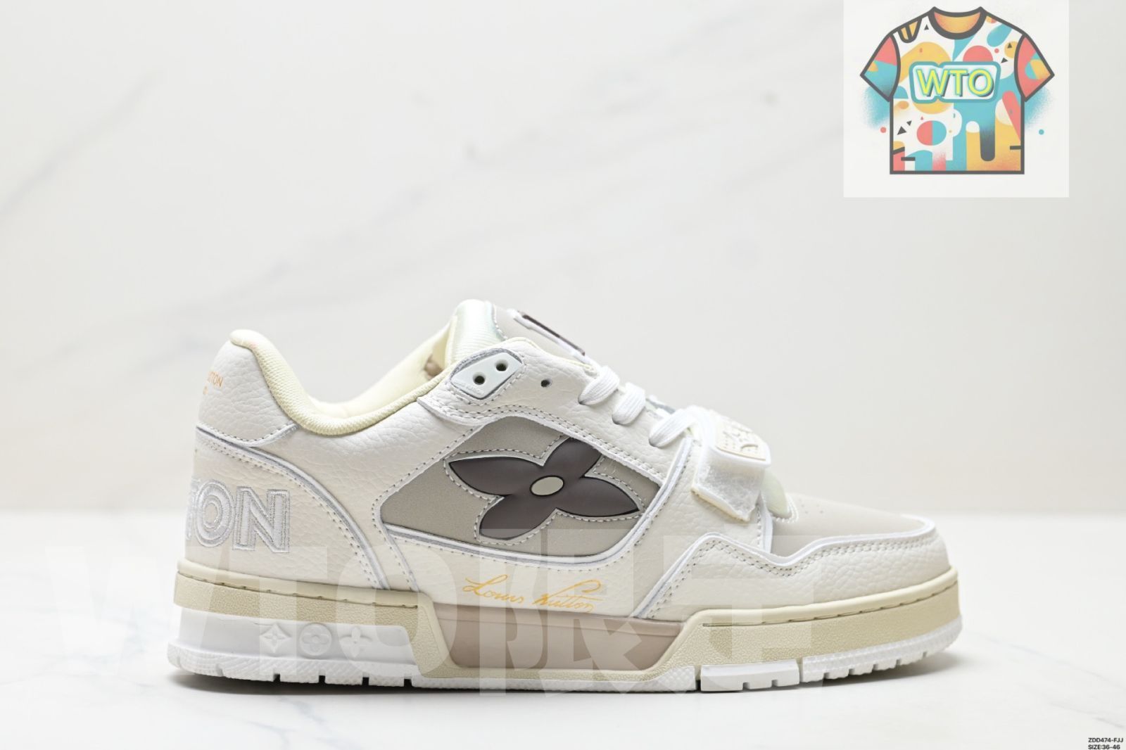 Louis Vuitton Trainer Sneaker Lowルイ ヴィトン トレーナー スニーカー ロー レジャースポーツカルチャーユニセックススラップシューズ-WTO輸入1