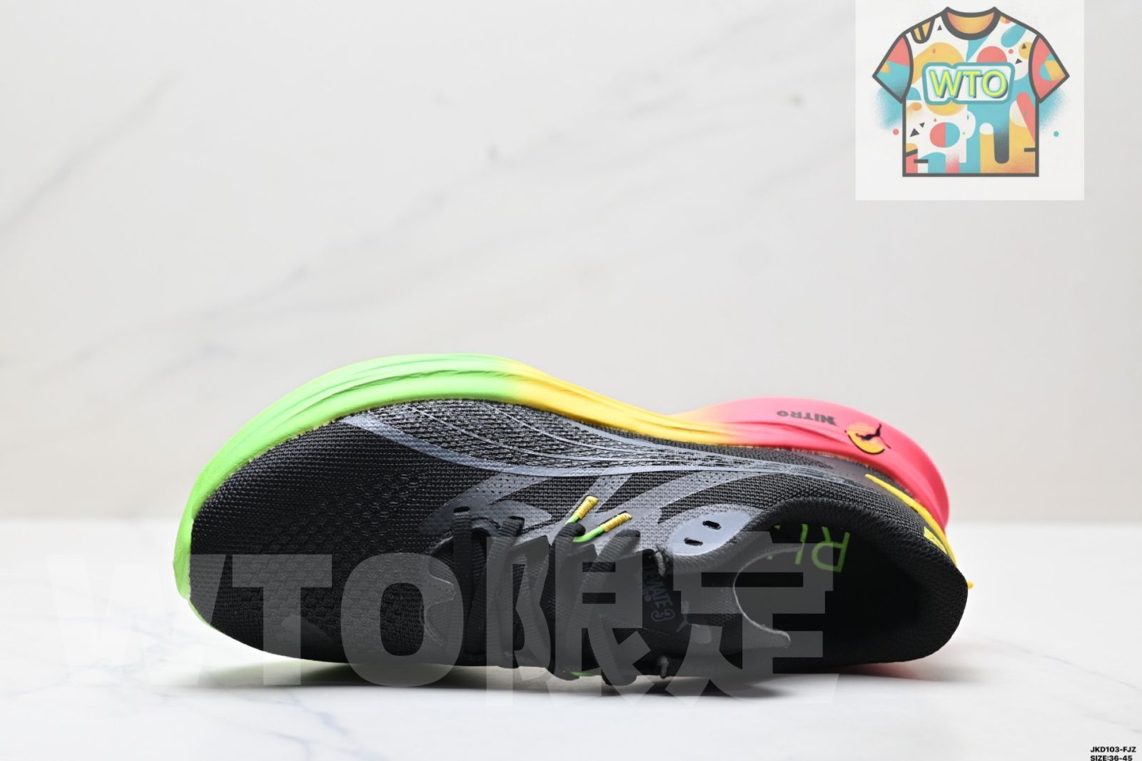 PUMA プーマ Deviate NITRO 3 デビエイト ナイトロ 3 クッショントレーニングランニングシューズ 通気性 快適 滑り止め 耐磨耗 カジュアルランニングシューズ-WTO輸入1