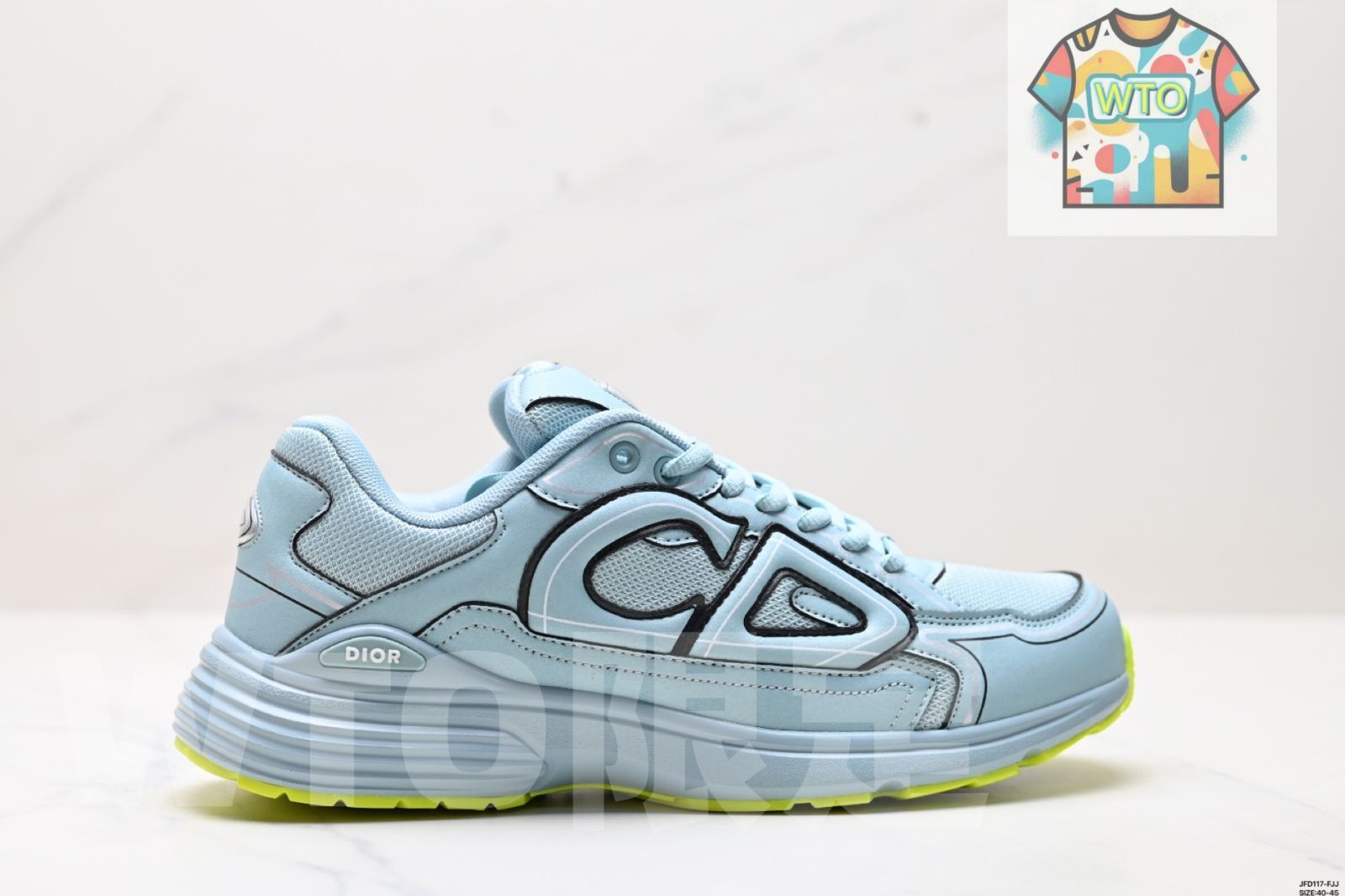 Dior ディオール B 30 メッシュ生地厚底レース付きレジャーロートップスニーカー 男女兼用ダッドシューズ WTO輸入1