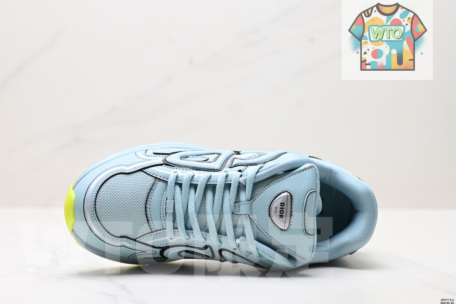 Dior ディオール B30 メッシュ生地厚底レース付きレジャーロートップスニーカー 男女兼用ダッドシューズ-WTO輸入1