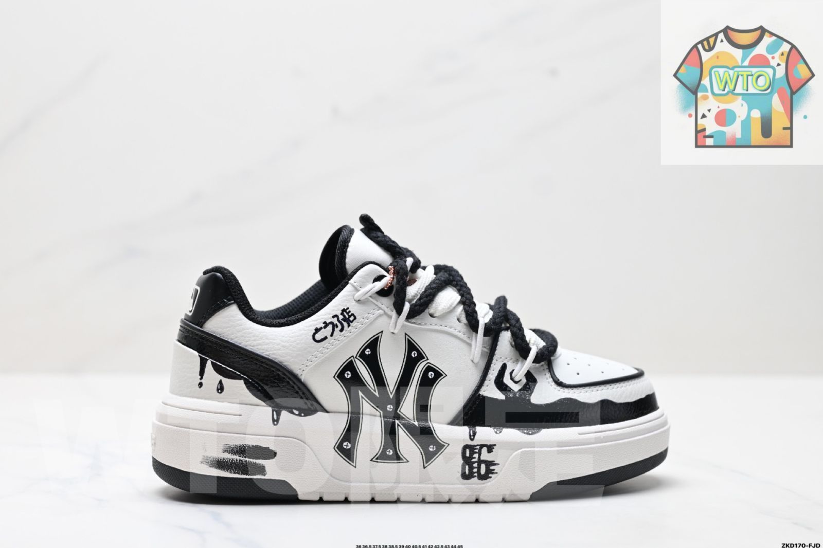 MLB Chunky Liner PU エムエルビー チャンキー ライナー シンプル ファッション 万能 フィット 保温 滑り止め 防水 クッション ロートップ スケートシューズ