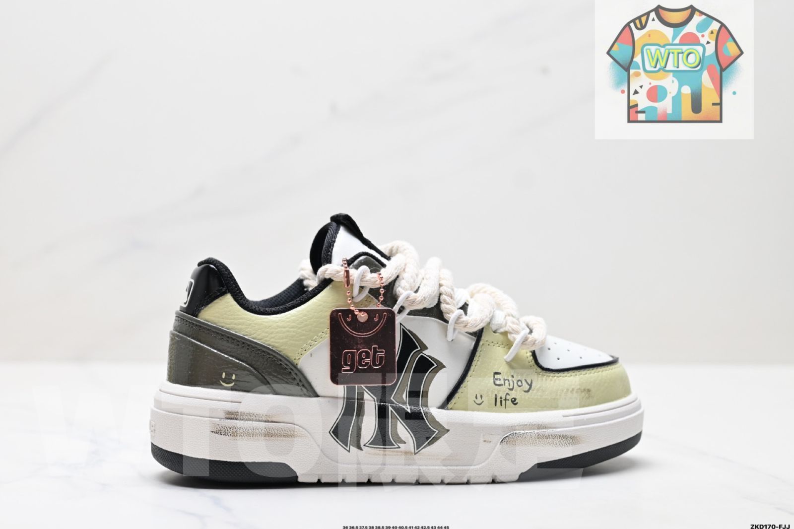 MLB Chunky Liner PU シンプルでファッション ユニバーサル フィット感があり 保温 滑り止め 防水 クッション ロートップ スケートシューズ