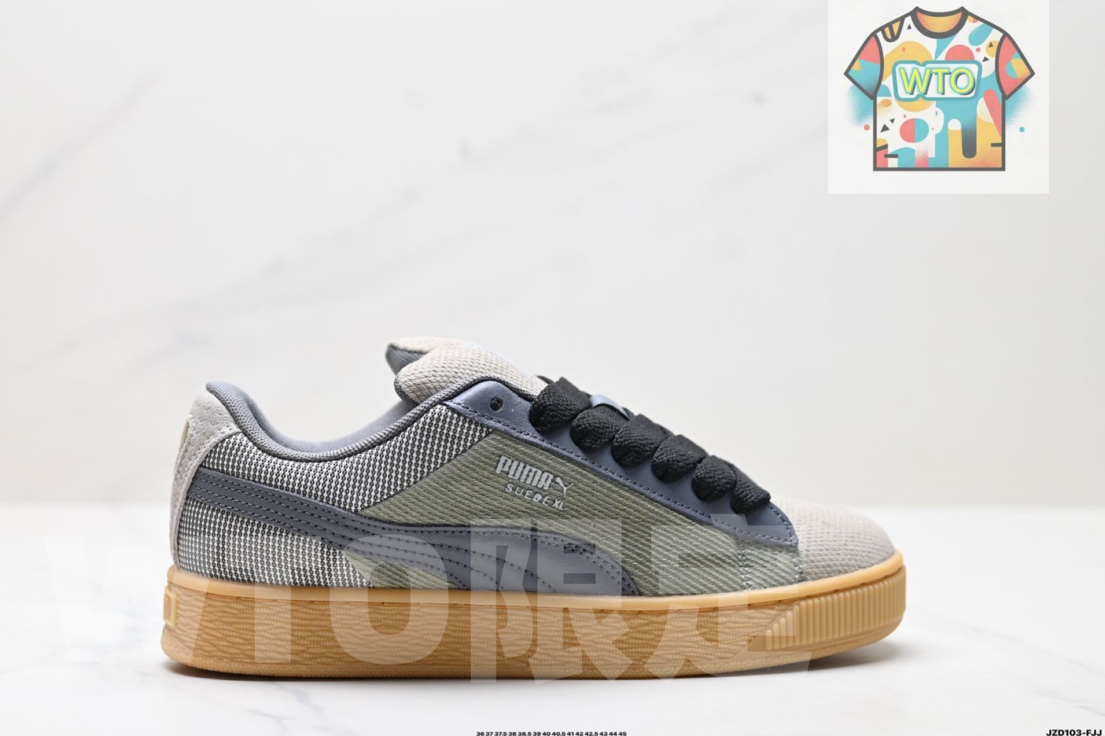 Puma Suede XL Denim ピューマ スエード デニム レトロ アイテム 滑り止め 耐摩耗 ロートップ ドイツ トレーニング スケートシューズ WTO輸入1