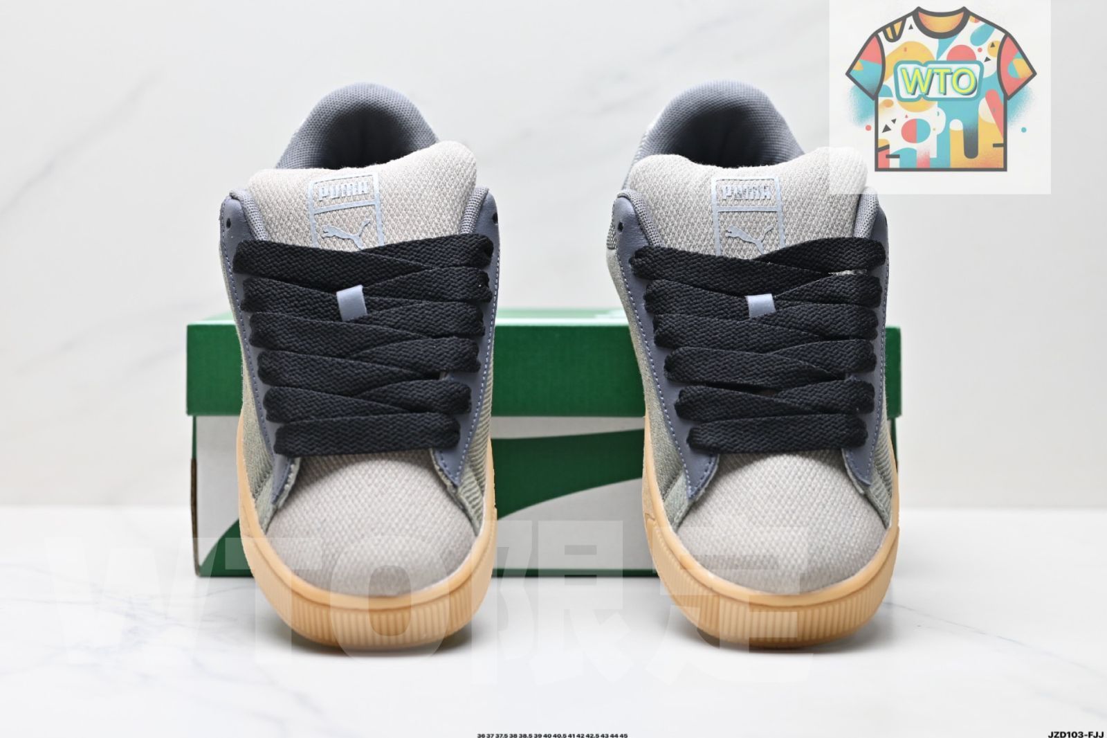  Puma Suede XL Denim ピューマ スエード デニム レトロ アイテム 滑り止め 耐摩耗 ロートップ ドイツ トレーニング スケートシューズ スニーカー 靴