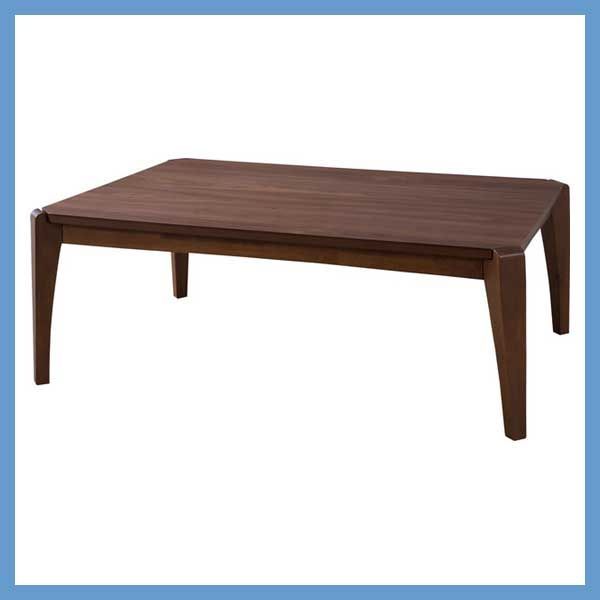 天然木 ウォルナット ラバーウッド のこたつテーブル 長方形 W 105 D 75 H 38 cm コード収納スペース有り No 108