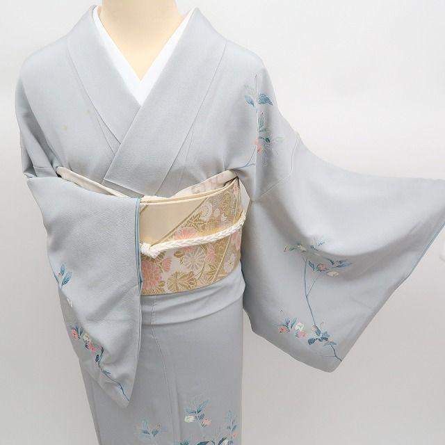 ✾まめ藤✾m2376＊正絹 作家物落款 手縫い仕立て 付け下げ - メルカリ