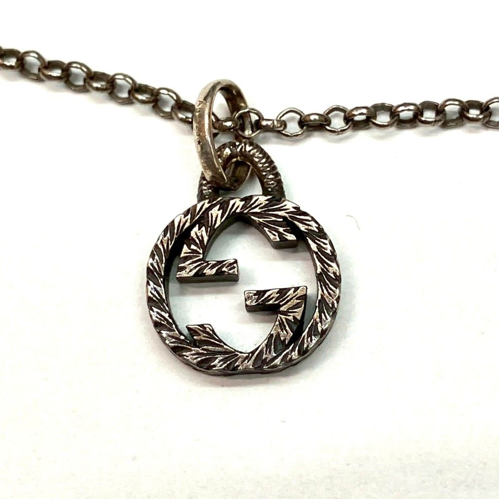 01 w-5639 グッチ GUCCI ネックレス SV 925 シルバー 箱 取扱説明書付き 品