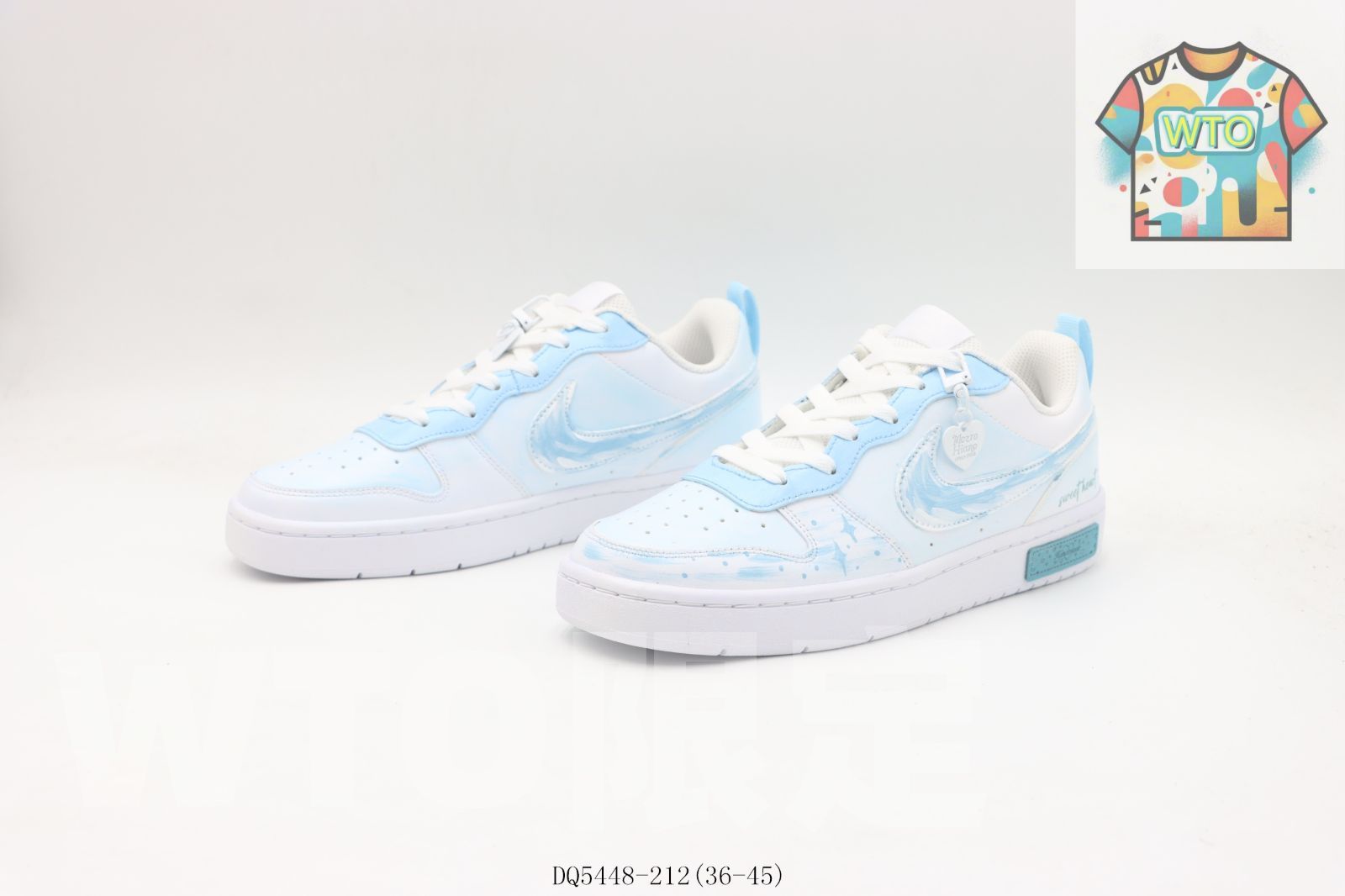 エアフォースローカットスケートシューズ ブルーホワイト