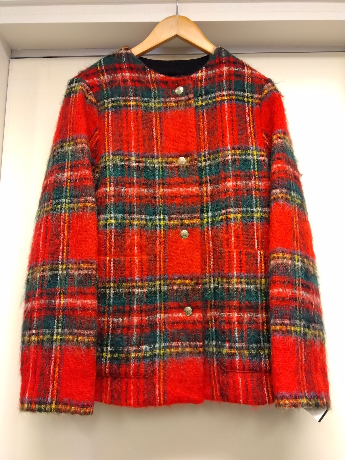 M 28 マッキントッシュ MACKIMTOSH レディ―ス コート 英国製 ウール モヘア混 かわいい タータンチェック柄