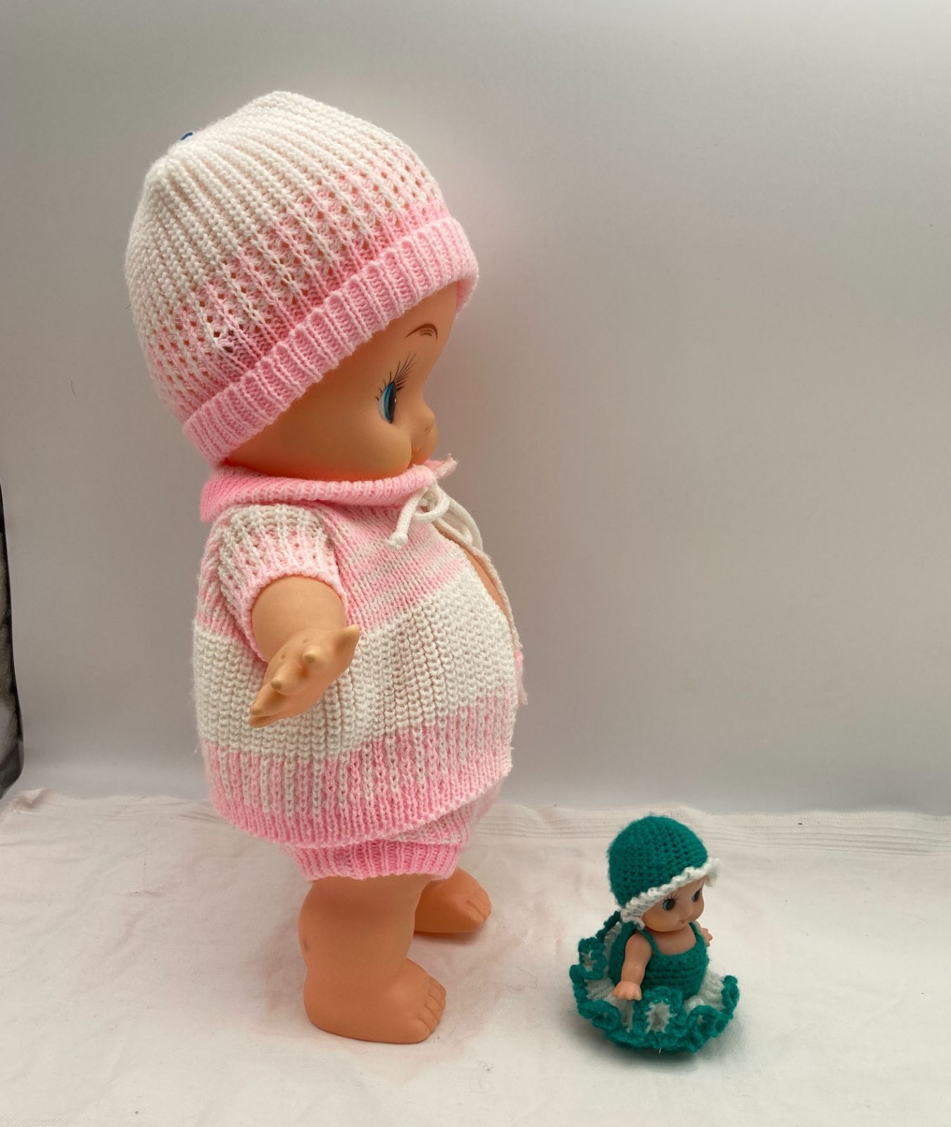 昭和レトロ 可愛いソフビの キューピー人形 大小 2体 - メルカリ