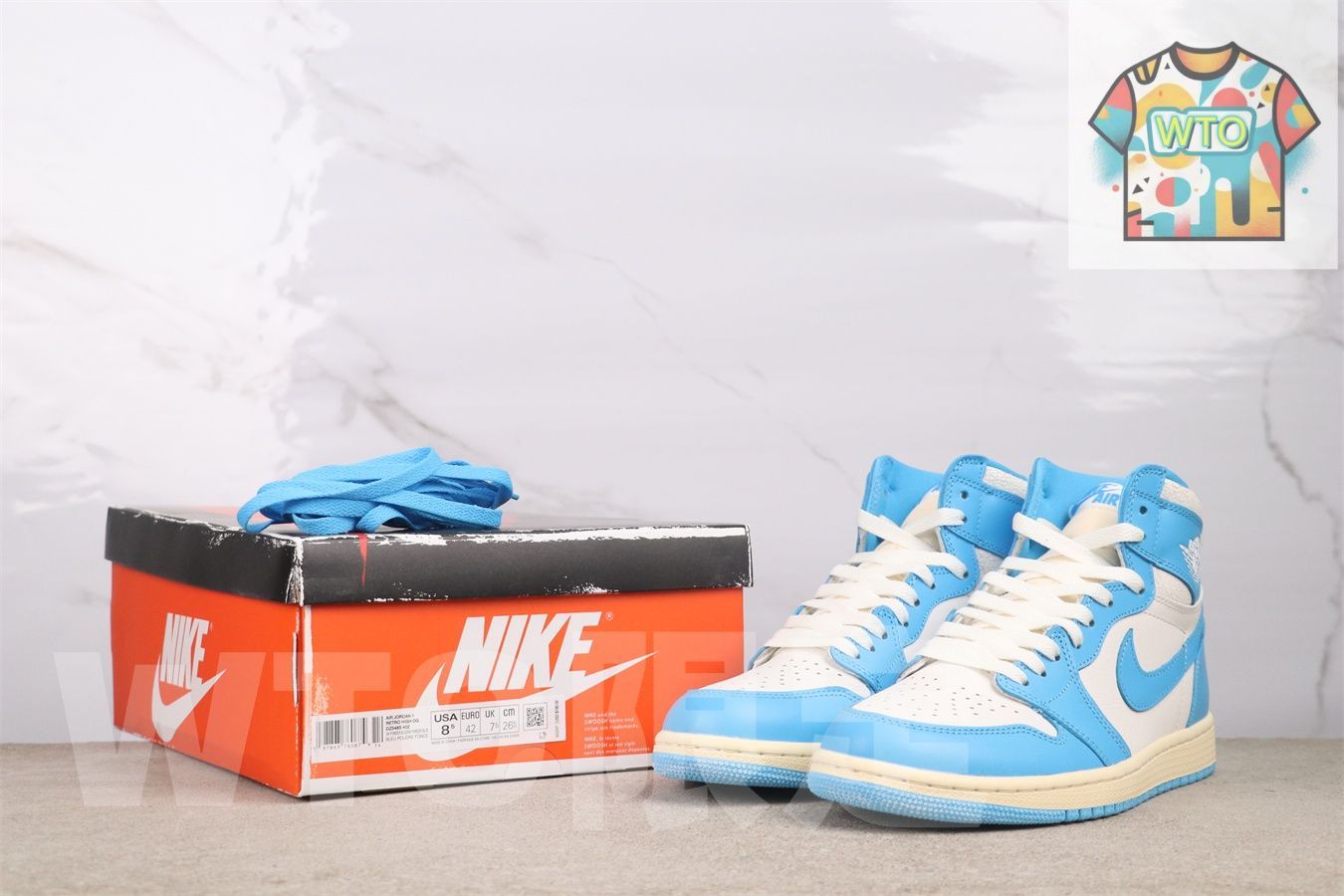  今日 エアジョーダン 1 DZ 5485-402 ハイトップ ノースカロライナブルー スニーカー 靴