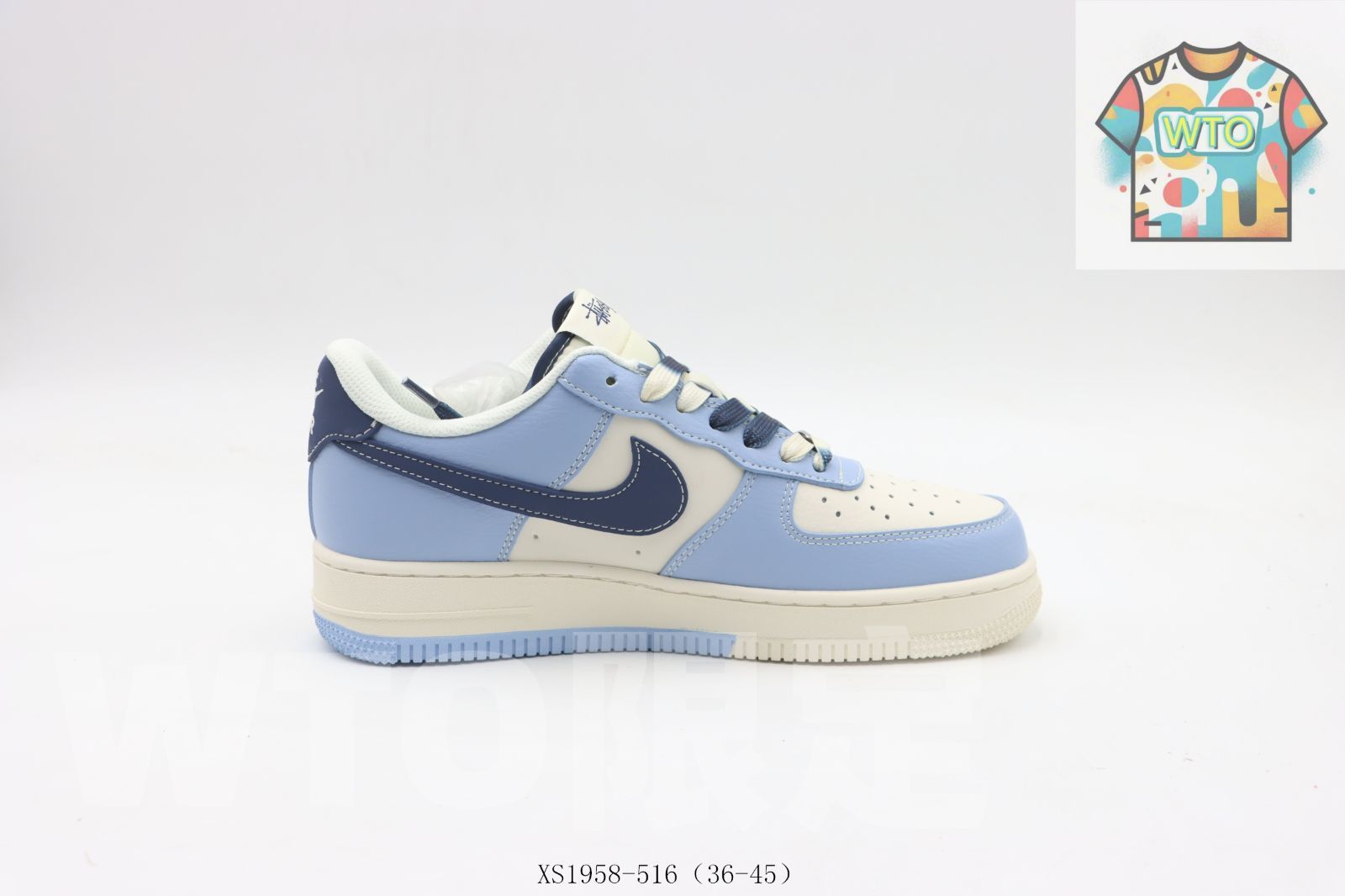 今日 ナイキのスケートシューズ 白と青 XS 1958 - 516-WTO輸入0
