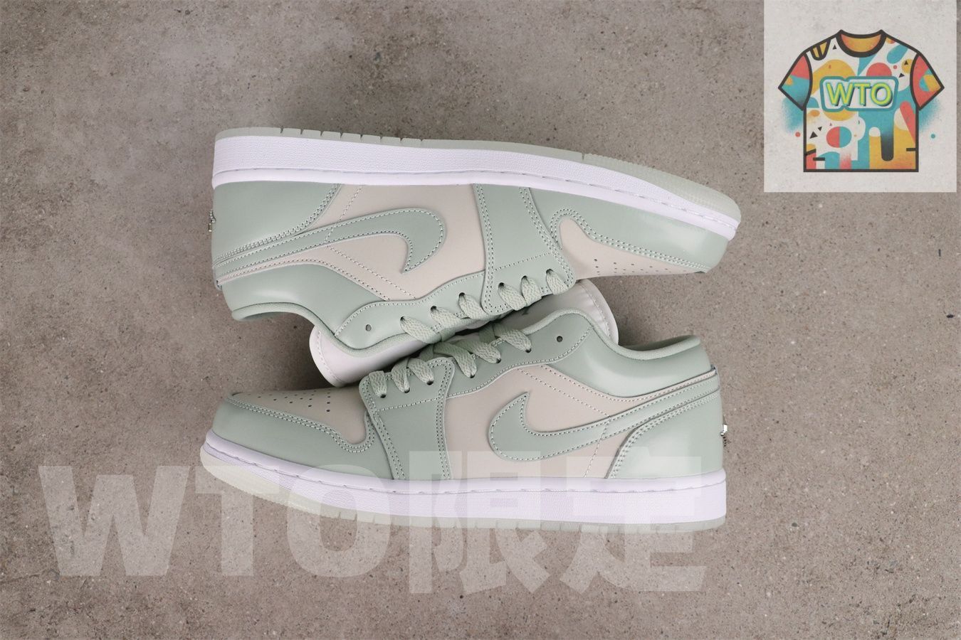  今日 エアジョーダン 1 ローカット HF 4078-100 シーフォーム スニーカー 靴